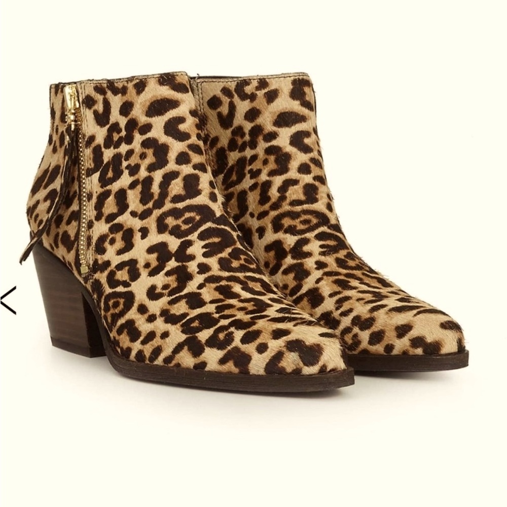 Sam Edelman Walden Ankle Boots Cheetah Print Size 8 Medium (EUR 38)